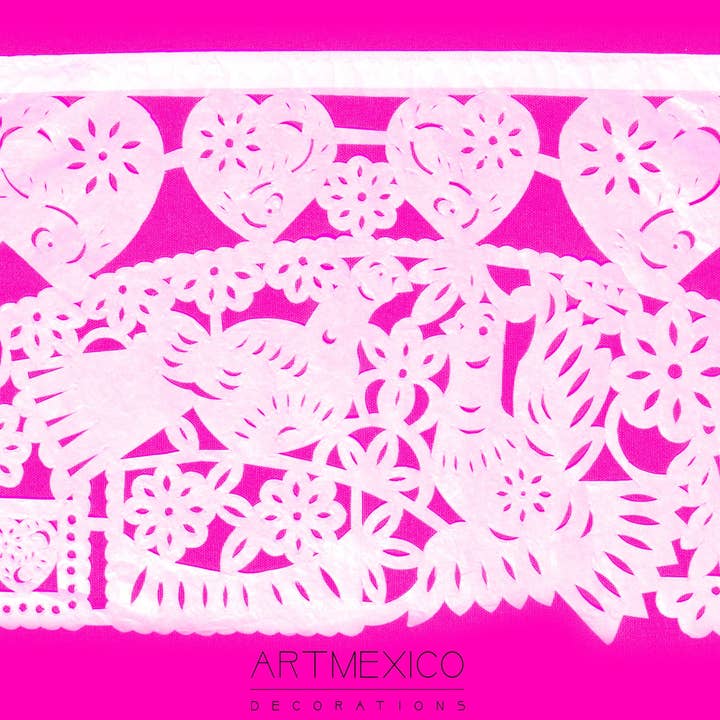 ArtMexico Ltd - Wholesale Bunting/Garland - Traditional Mexican Wedding Papel Picado Garland Decor 10m