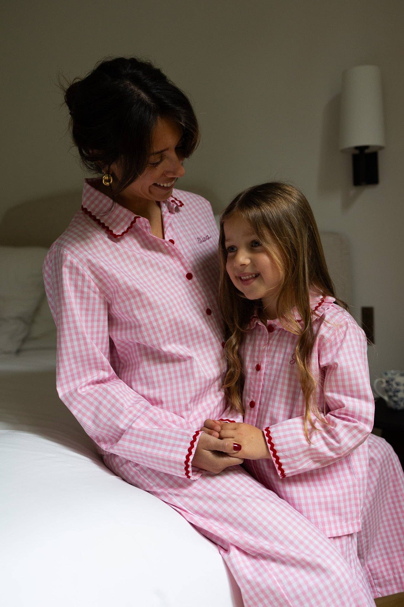 Noa de Cajou - Wholesale Sleepwear Set - Women's - Vichy Pink Pajamas - Woman5