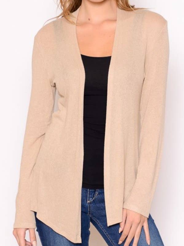 Grundlæggende Strik Sheer Cardigan-A3147C for engroshandel hos Chris & Carol Apparel