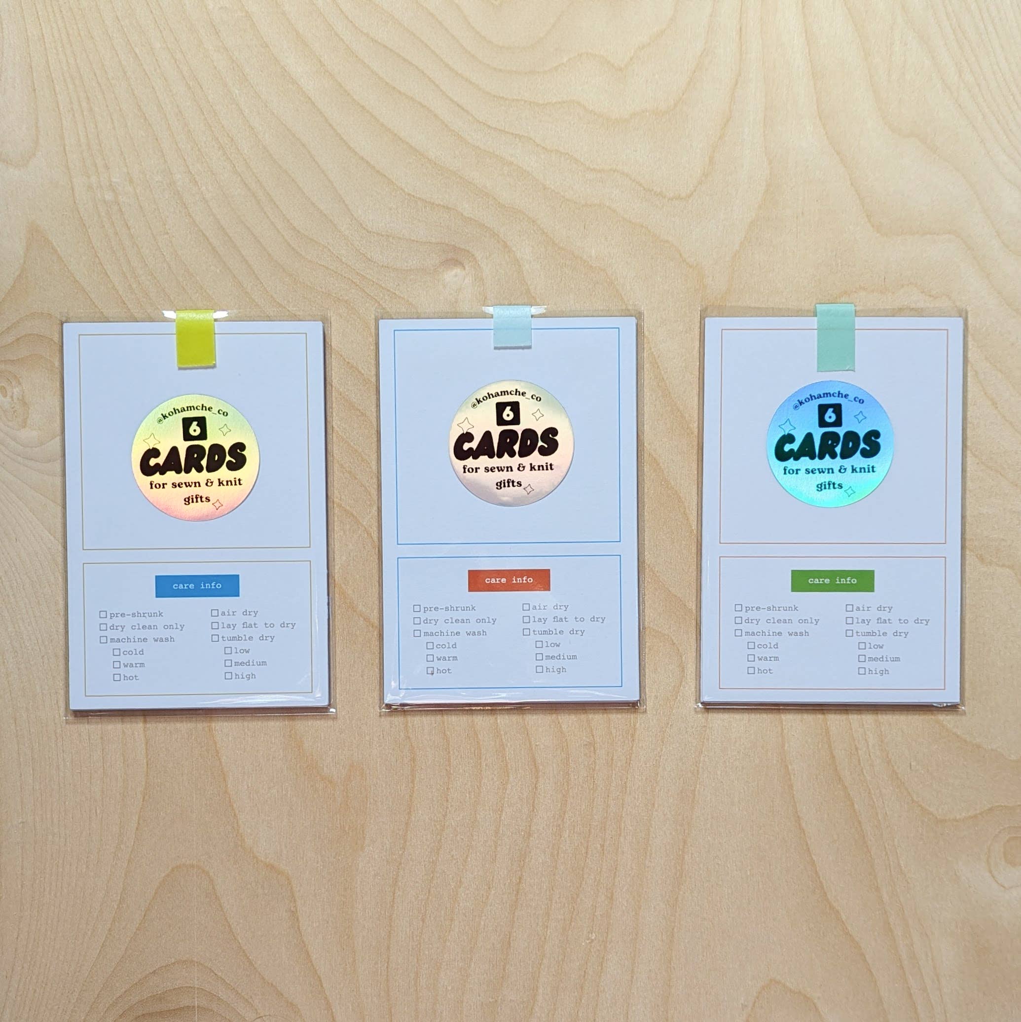 Kohamche - Wholesale Gift Tag - Cards with Care Instructions for Knit & Sewn Gifts1