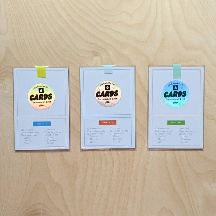 Kohamche - Wholesale Gift Tag - Cards with Care Instructions for Knit & Sewn Gifts1