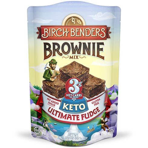 Keto Ultimate Fudge Brownie Mix, 10.8oz (Case of 6) for wholesale by Birch Benders