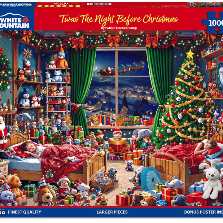 White Mountain Puzzles - Wholesale Puzzle - Adult - Twas The Night Before Christmas (2137pz) - 1000 Piece Jigsaw Puzzle1