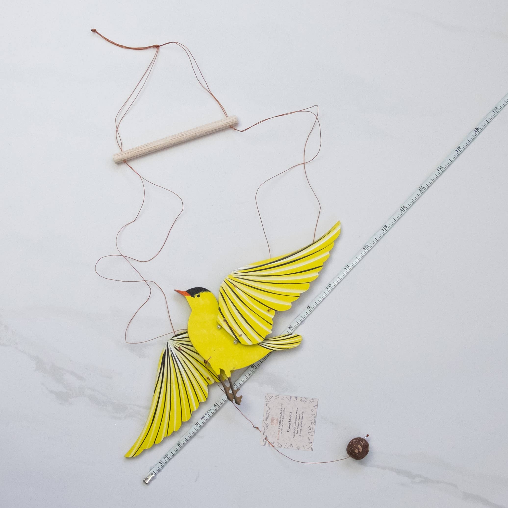 Tulia's Artisan Gallery - Wholesale Mobile - American Goldfinch Bird Flying Mobile5