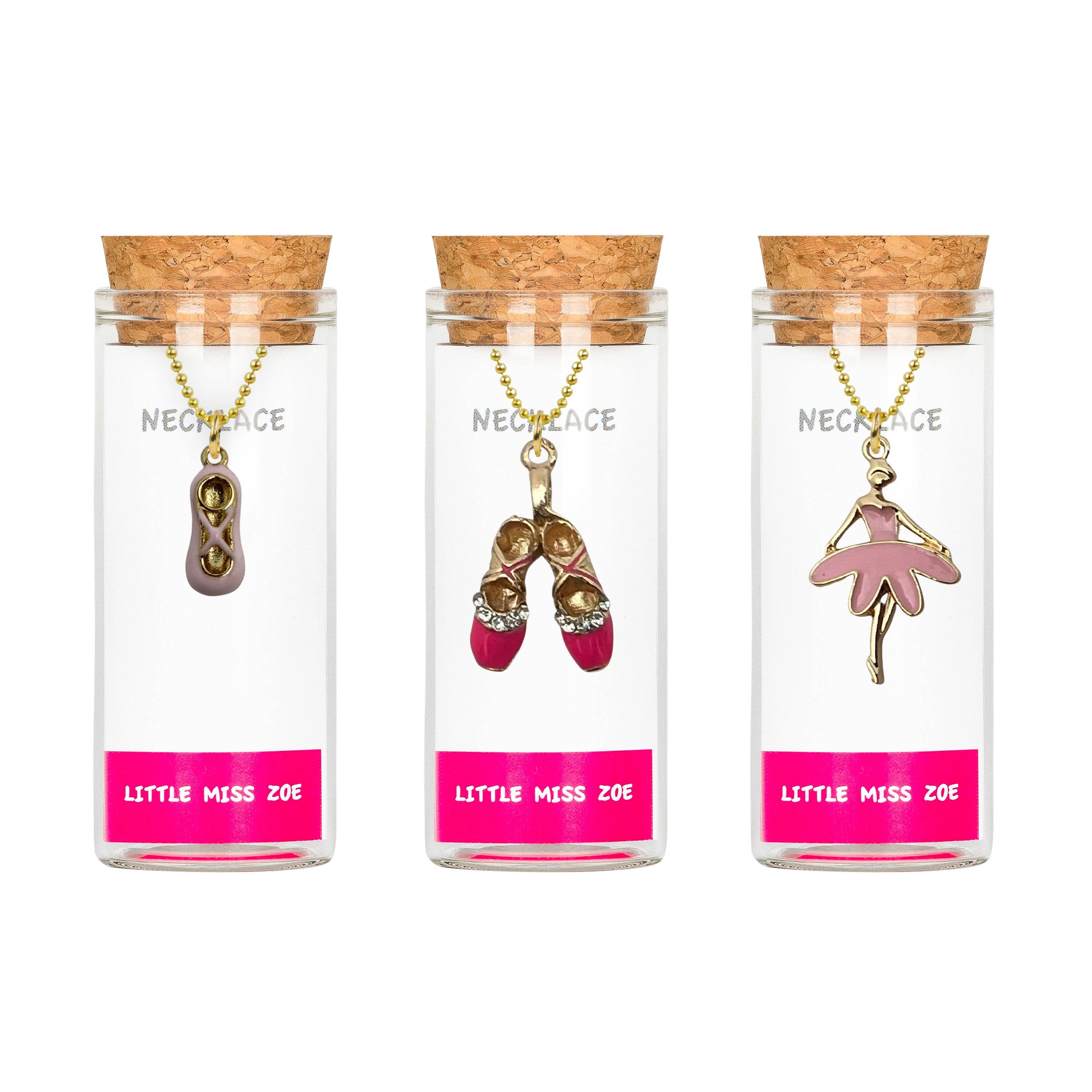 Little Miss Zoe - Wholesale Kids Necklace - Kids - Kids Charm Necklace in a glass bottle - Collection Set8