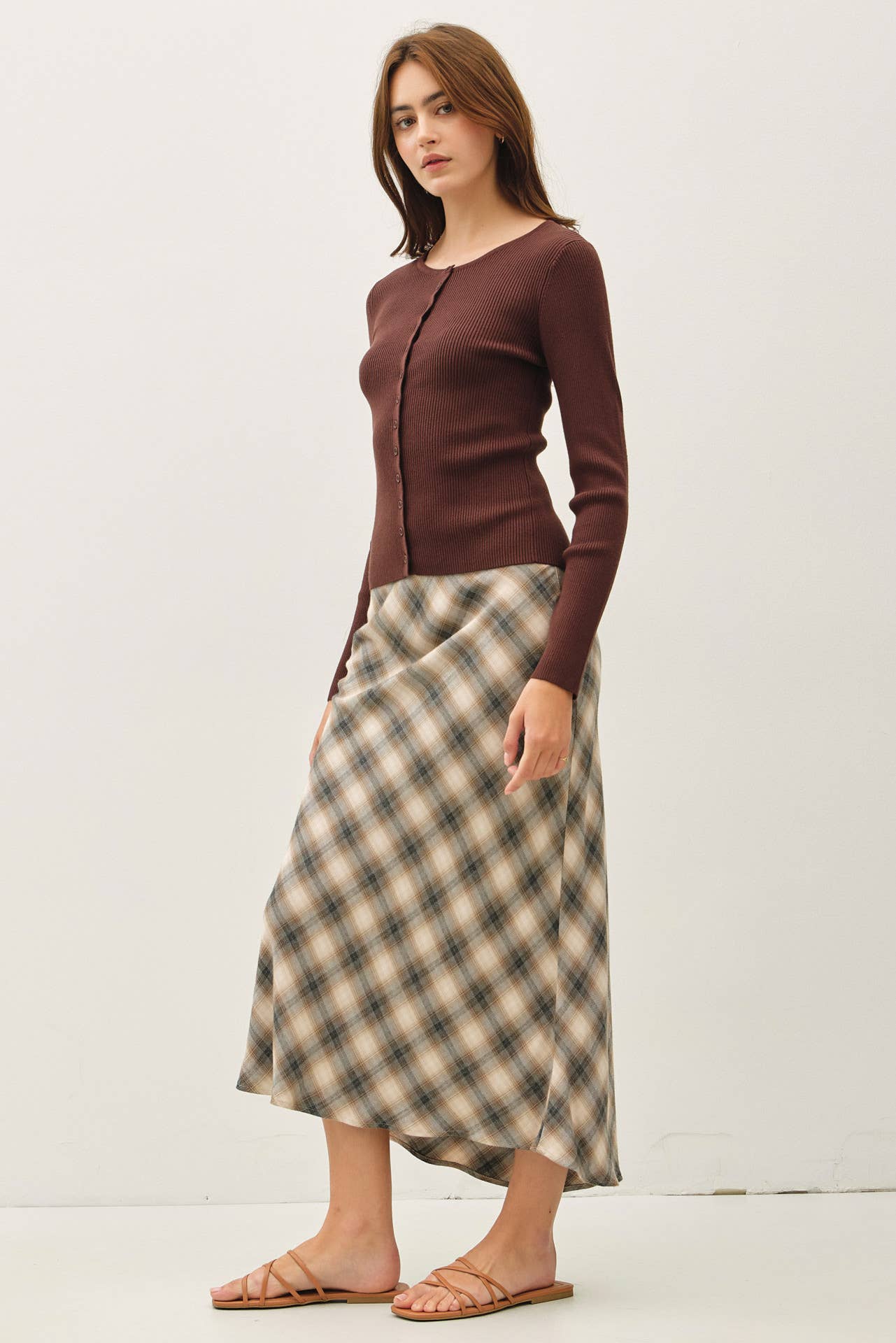 Be Cool - Wholesale Cardigan - Women's - RIBBED BUTTON UP CARDIGAN 5