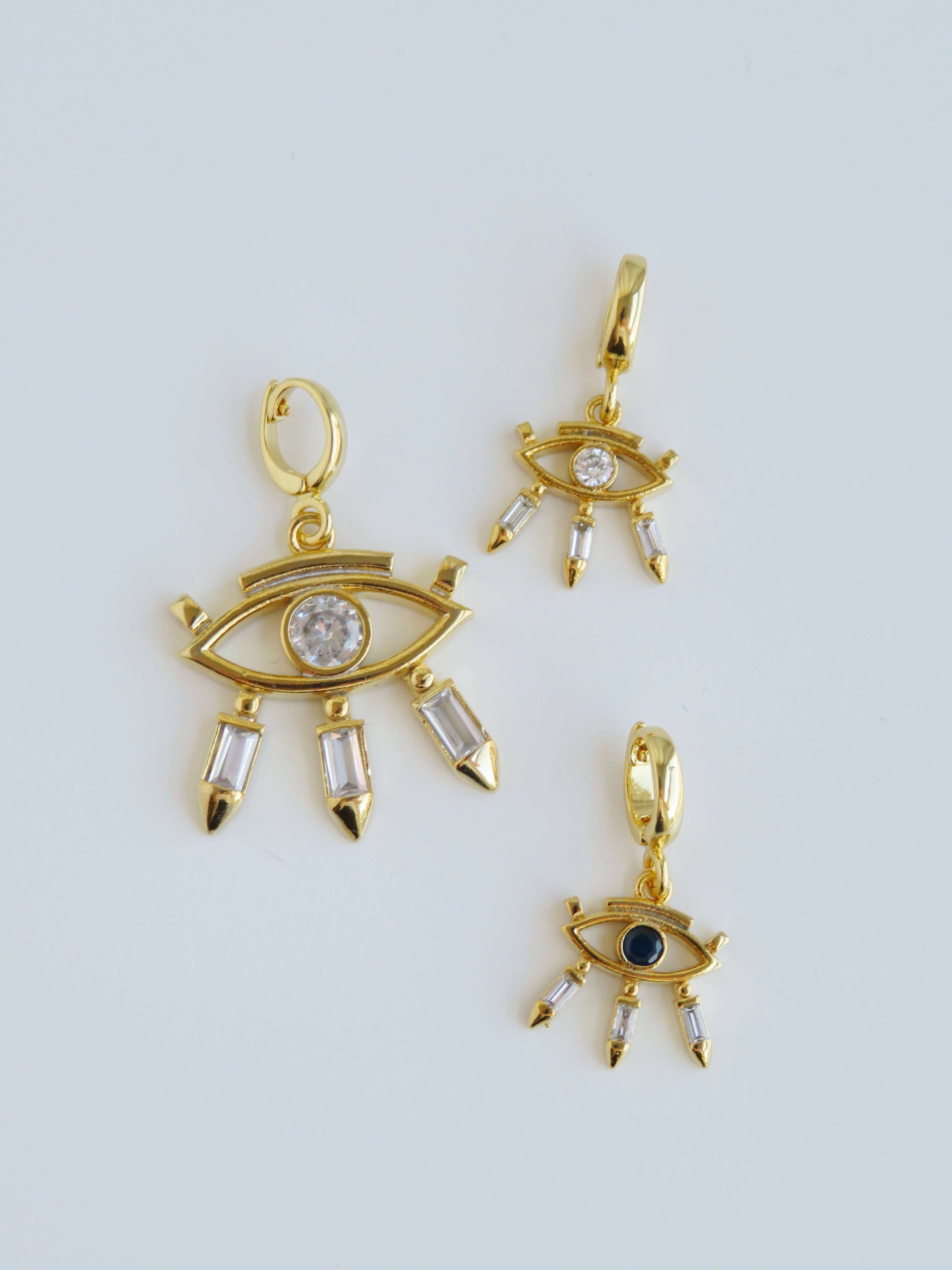 Curated By Suarez - Wholesale Individual Charm/Pendant - Sienna Evil Eye Charms with Hinged Clasp1