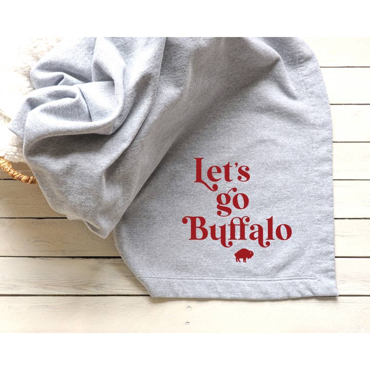 Perfect Day Print Co - Wholesale Throw Blanket - Buffalo Bills Throw Blanket - Lets Go Buffalo