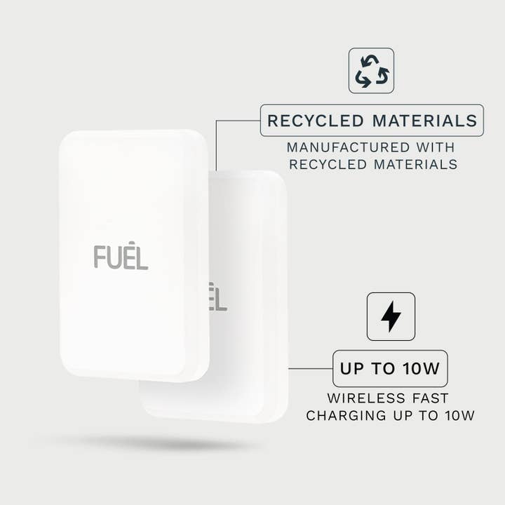 White FUEL Wireless Battery Pack (MagSafe) - Wireless Charger for wholesale on Faire