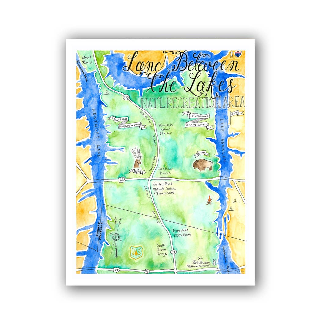 Emily Drew Yates Art & Illustration - Wholesale Postcard - Postcards - Watercolor Calligraphy Maps - 31 Maps28