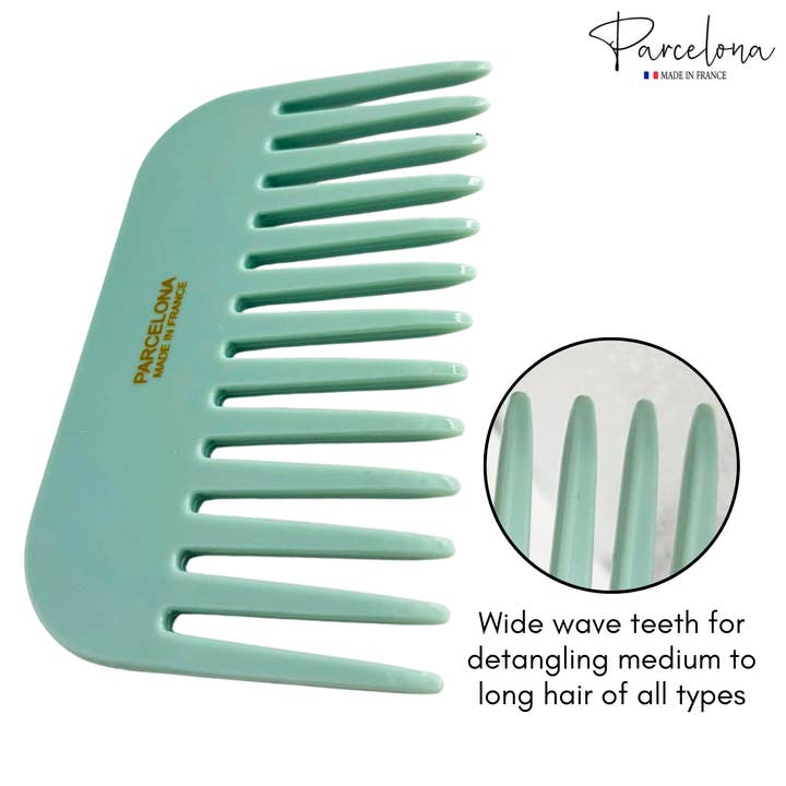 Parcelona - Wholesale Hair Brush/Comb - Parcelona Wide Tooth Comb Tropical Toucan Floral Print Comb for Thick Curly Hair38