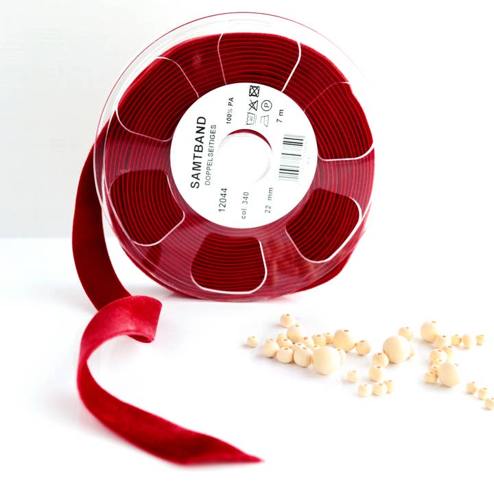 Such Good Supply - Vente Ruban – emballage cadeau - Ruban en velours double face rouge