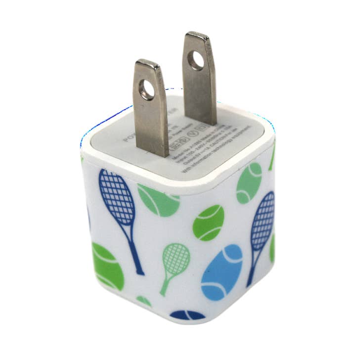 Tennis USB Adaptor Plug - White for wholesale by Racquet Inc