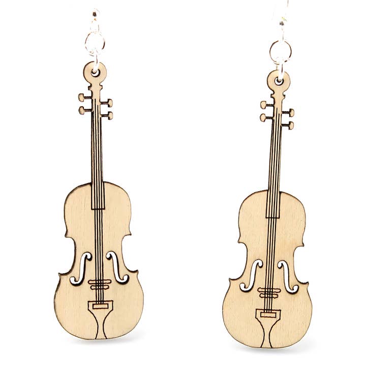 Violin Earrings for wholesale by Green Tree Jewelry