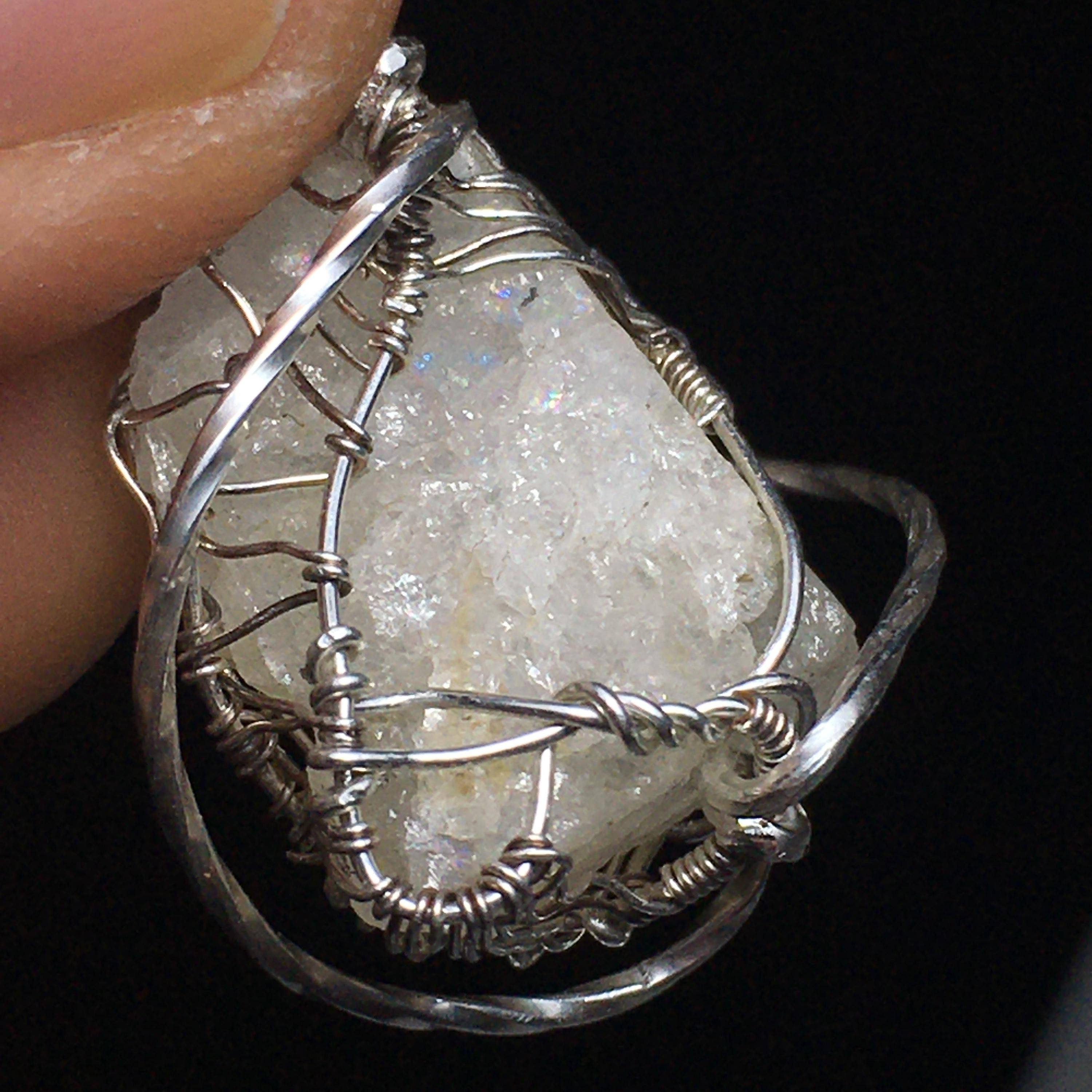 Wildheart Crystals - Wholesale Individual Charm/Pendant - Brazilian Phenacite Silver Wire-Wrap Pendant8