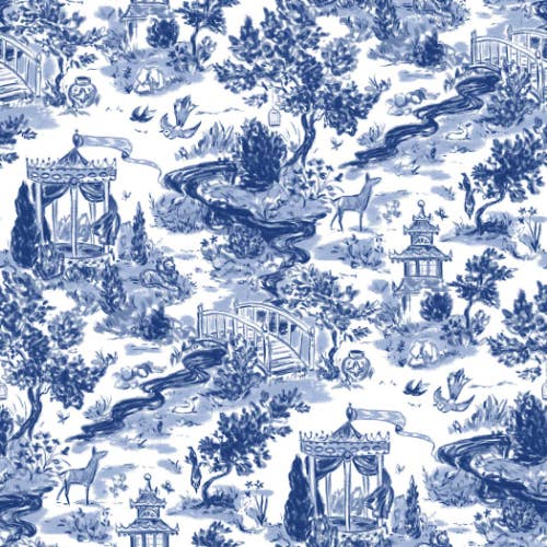SmithHönig - Wholesale Wallpaper - Peel and Stick Wallpaper Summer House / Navy3