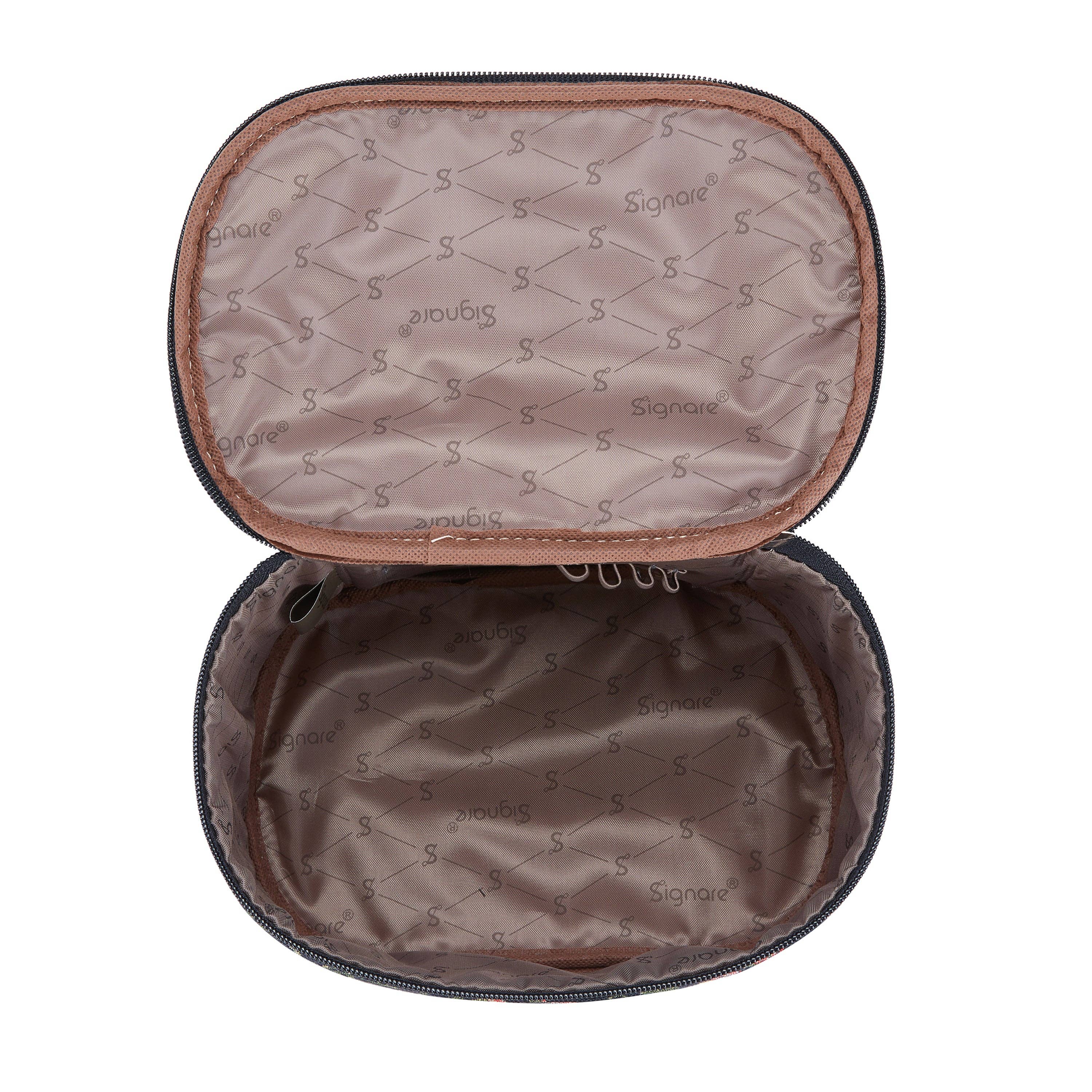 Signare Tapestry – wholesale Toiletry bag – women's – Morning Garden Black - Toiletry Bag7