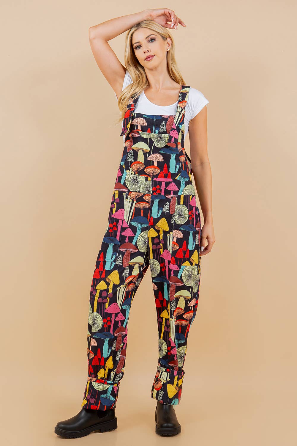 LA Soul – wholesale Overalls – Women's – Black Mushroom Overall3