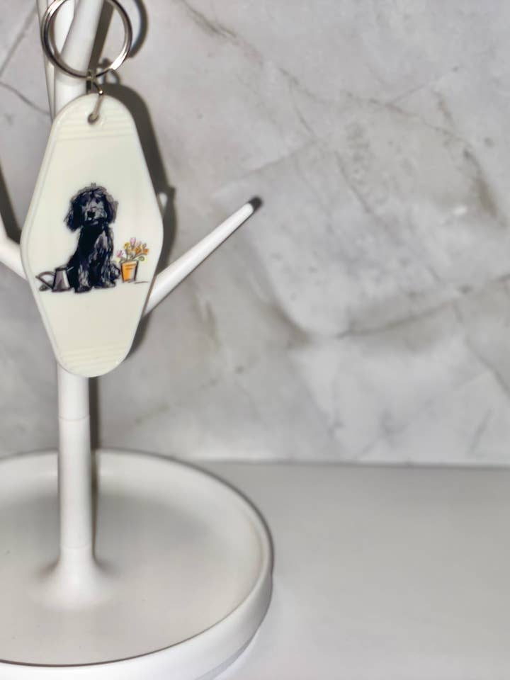 Portachiavi Barboncino Nero per la vendita all'ingrosso da parte di MPB Stationery