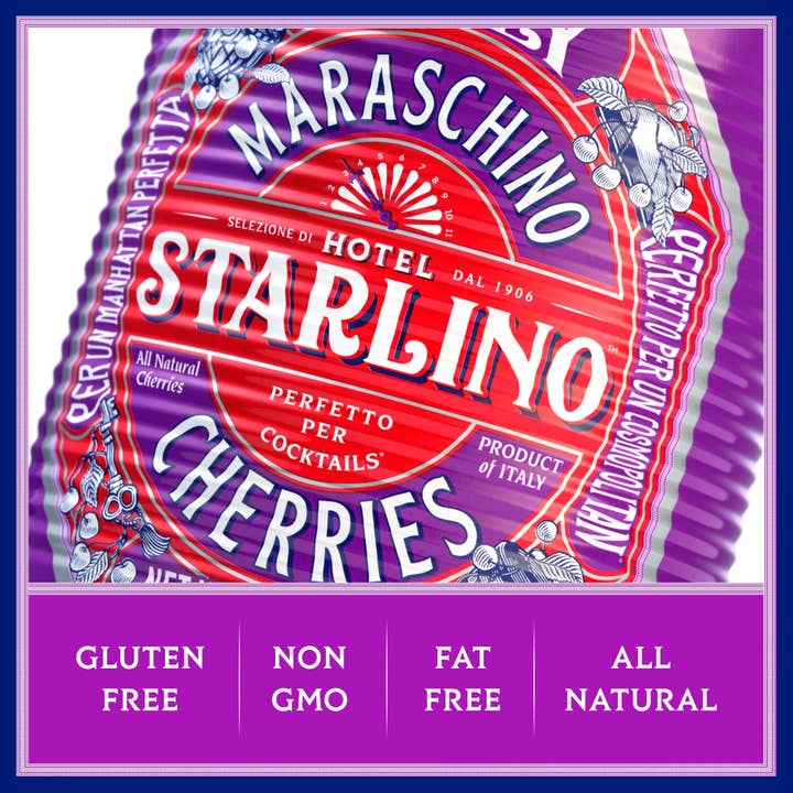 Hotel Starlino Italian Maraschino Cherries – Großhandel Konserven – Hotel Starlino Italienische Maraschino-Kirschen 1 kg Dose