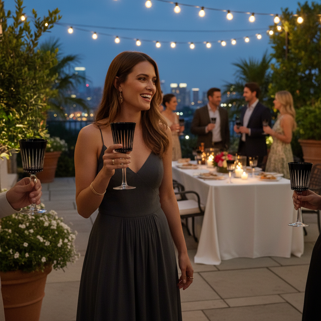 Kadra Kitchenware - Wholesale Wine Glass - Vikko Décor - Timeless, 8oz Wine Glass, Black2