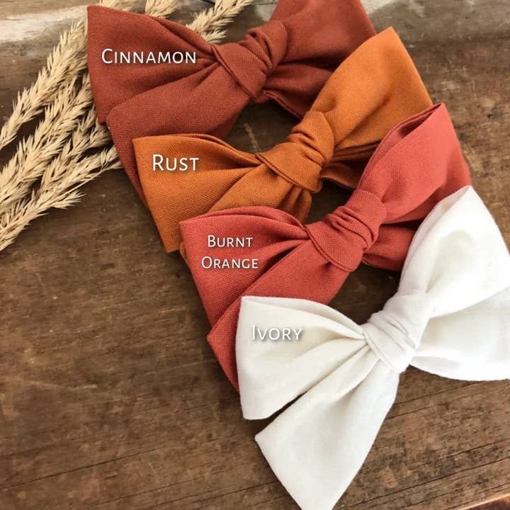 Boho Neutral Hair Bows for Baby and Toddler Girls for wholesale by Brynn + Me