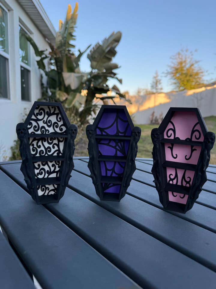 Gothic Coffin Mini Shelf | Book Shelf Decor | New Updated Designs for wholesale by Create Fantasy Crafts