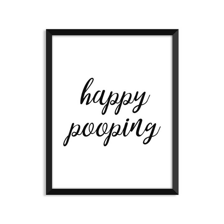 Happy Pooping - Unframed Art Print for wholesale by Serif