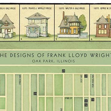 Wonder City Studio - Wholesale Art Print - Frank Lloyd Wright: Oak Park Designs Art Print1