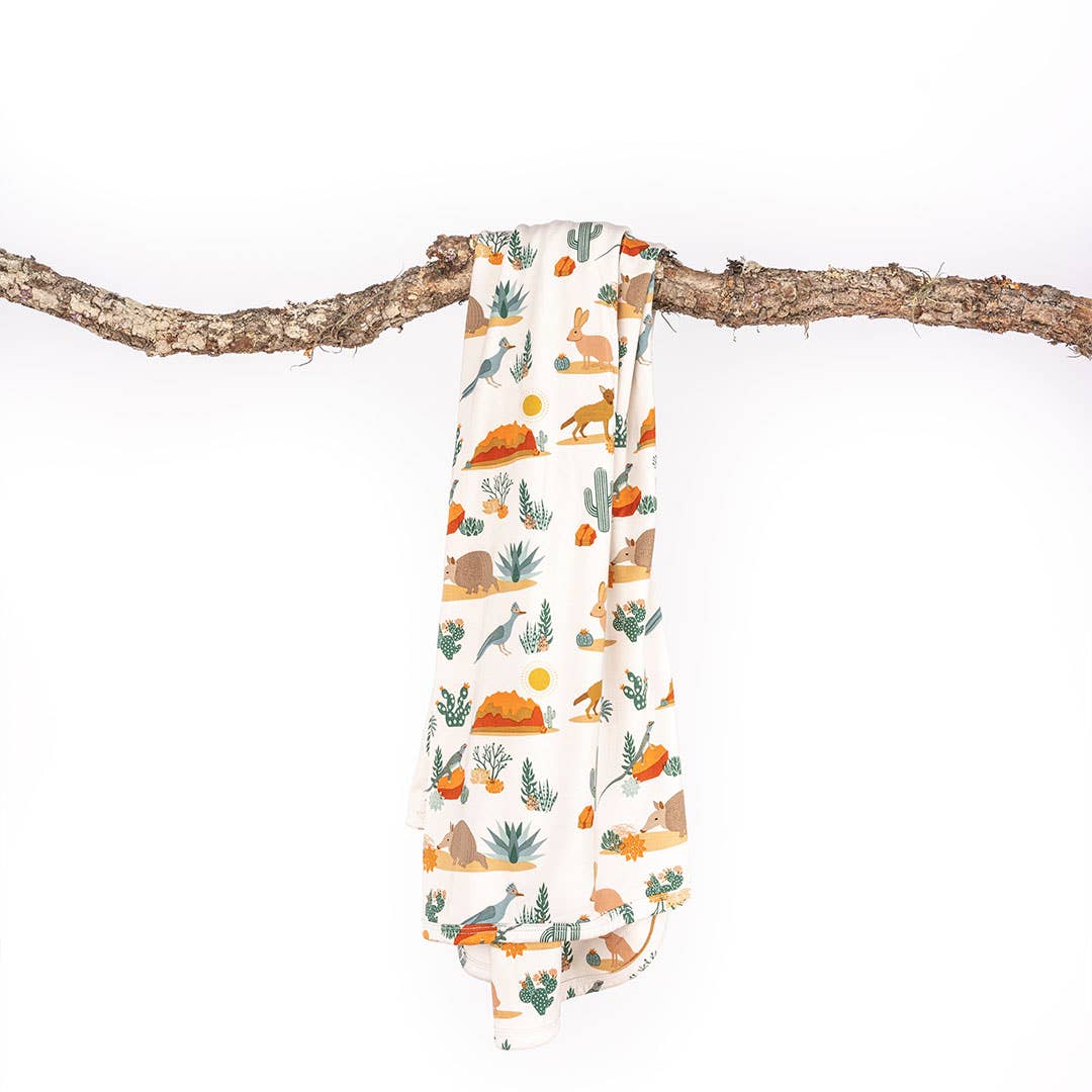 Emerson and Friends - Wholesale Swaddle - Baby - Desert Friends Western Bamboo Baby Blanket Baby Gift Swaddle1