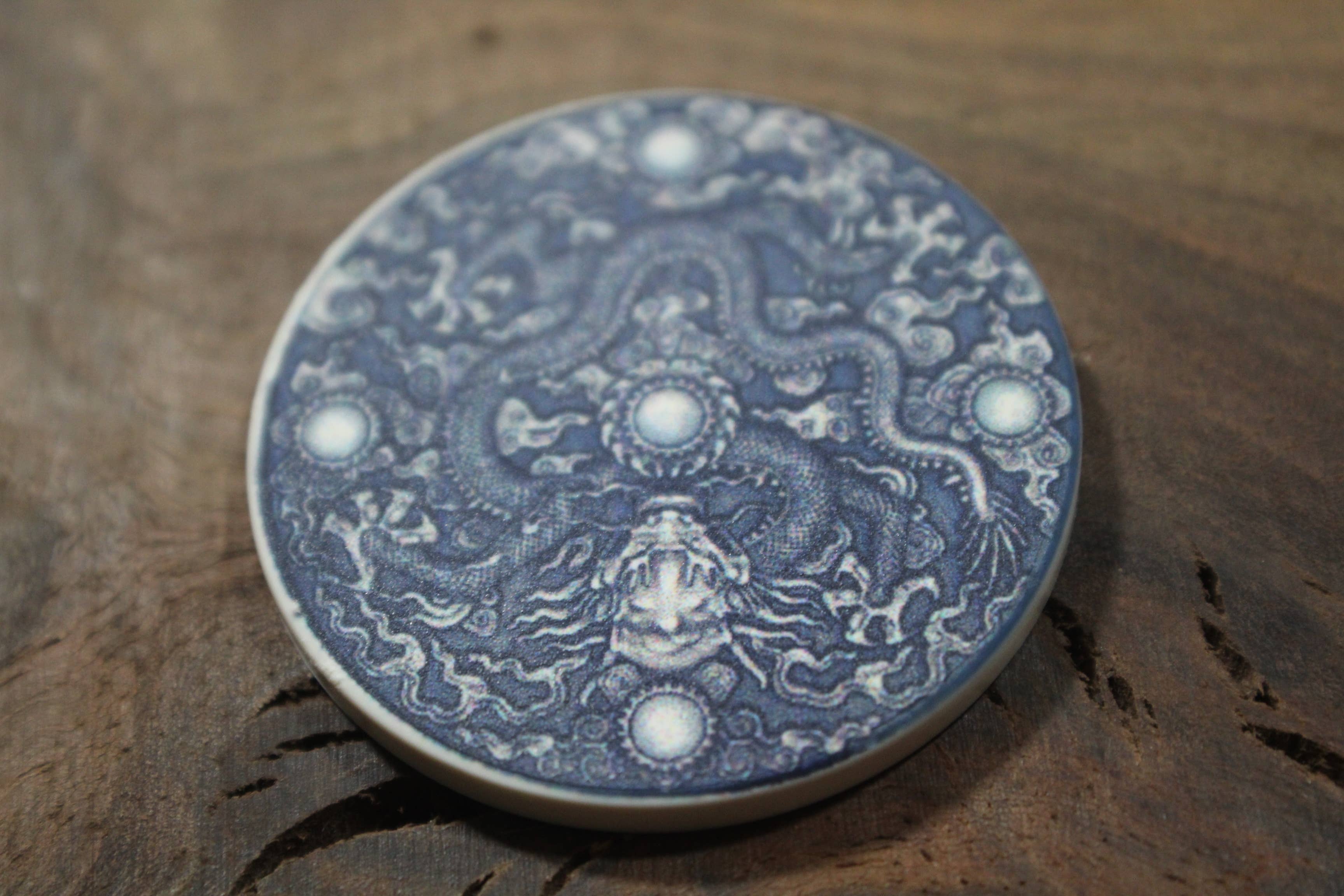 Raven Design - Vendita all'ingrosso Moneta/gettone ricordo - Moneta della Fortuna  // Moneta in Ceramica 2 pollici0