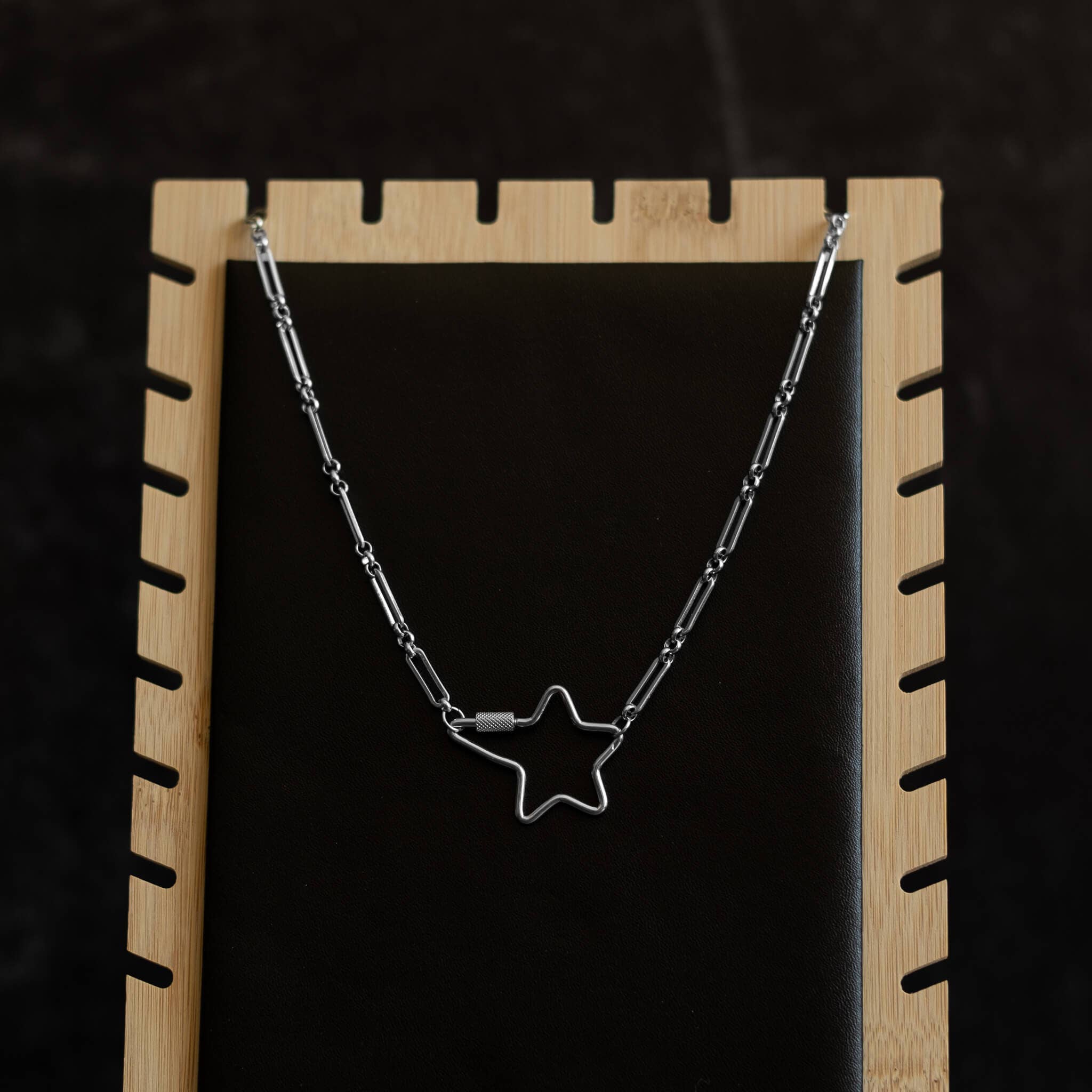 That Queer Card Co - Wholesale Link & Chain Necklace - Carabiner necklace | Stainless steel mod paperclip chain4