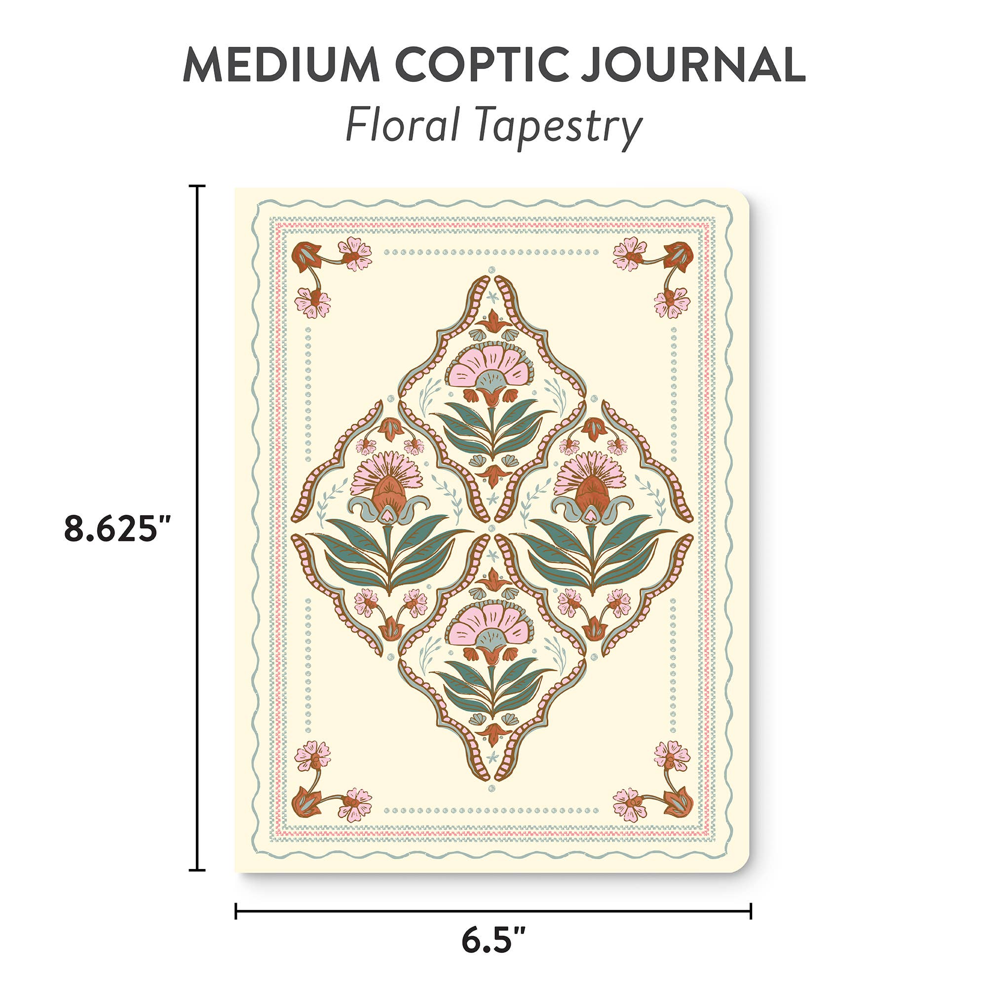 Studio Oh! - Wholesale Notebook - Floral Tapestry Medium Coptic-Bound Journal1