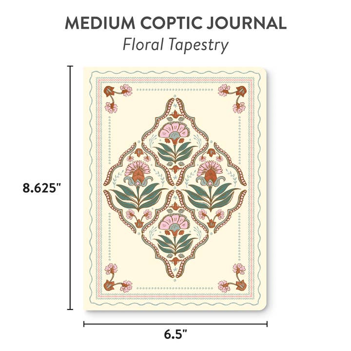 Studio Oh! - Wholesale Notebook - Floral Tapestry Medium Coptic-Bound Journal1