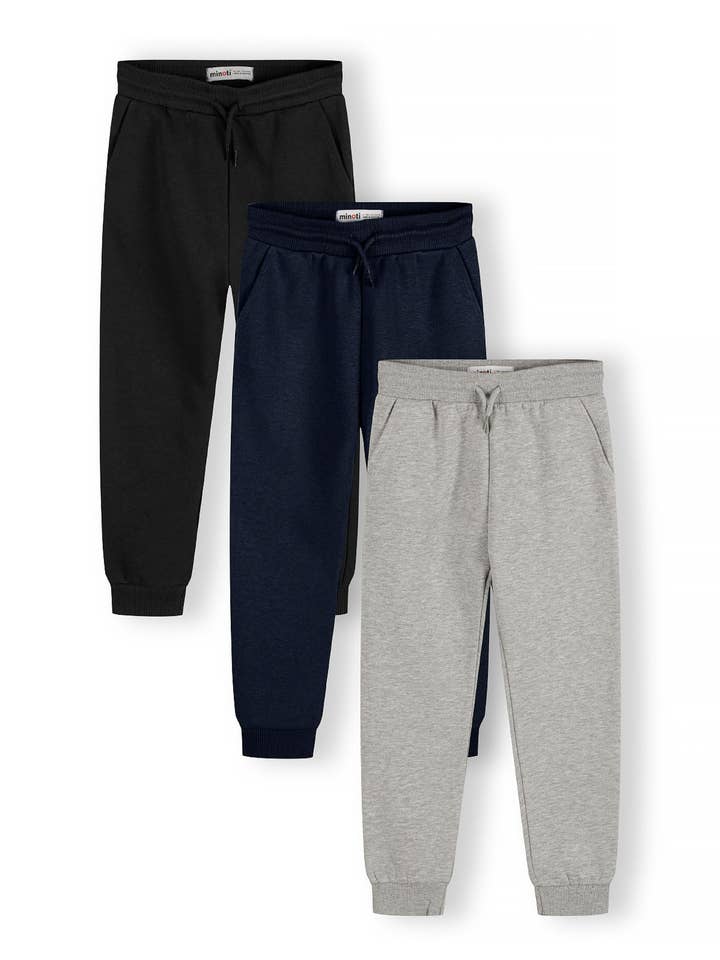 Boys Joggers with Adjustable Drawcord and Ribbed Cuffs 3 Pack for wholesale by Minoti sp. z o.o.