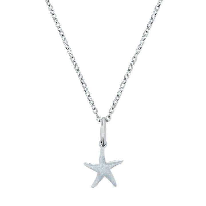 Silver Starfish charm necklace for wholesale by Coral & Mint