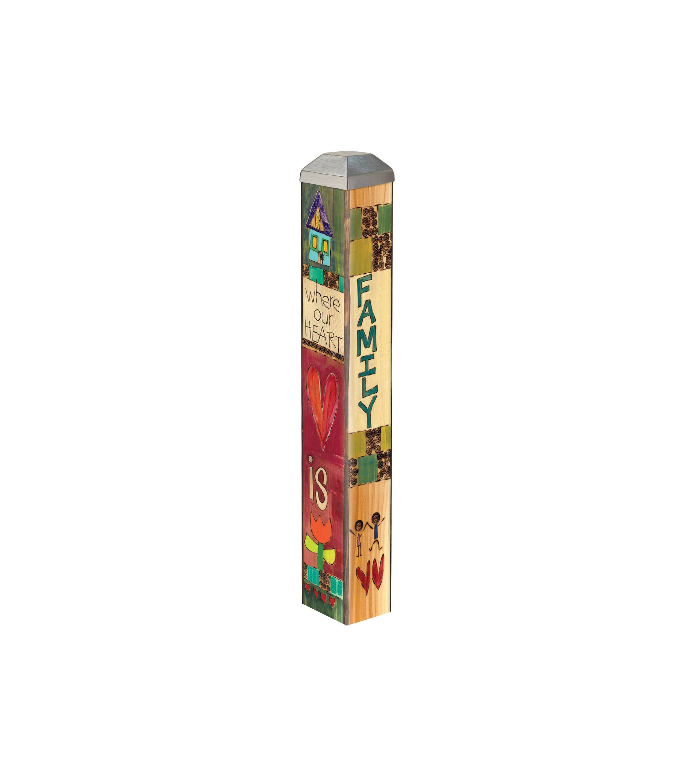Studio M - Wholesale Garden/Lawn Stake - Love is Family 10" Mini Art Pole3