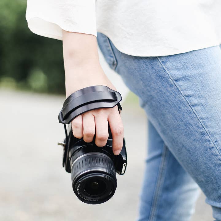 Foytik - Venta al por mayor Correas para cámaras - Correa de piel ajustable para cámara, correa de agarre para DSLR, SLR, negro marrón