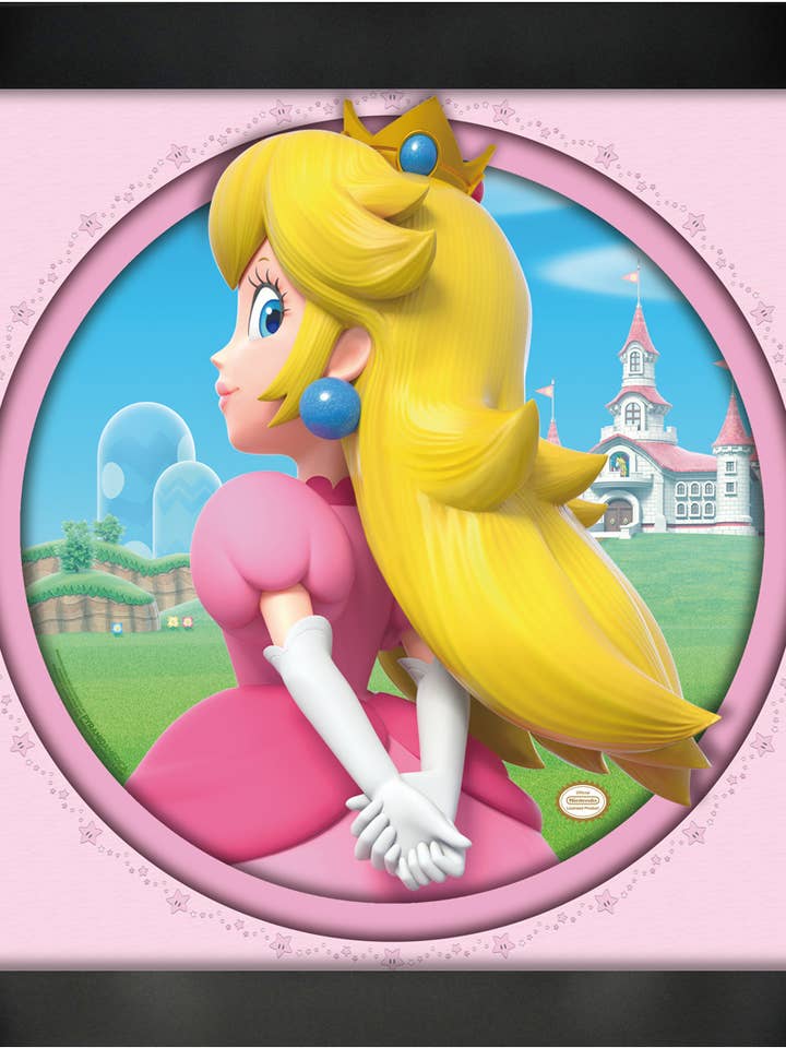 Super Mario-Peach Outside the Cas12"x12" Faux-Matted Plexi for wholesale by Pyramid America