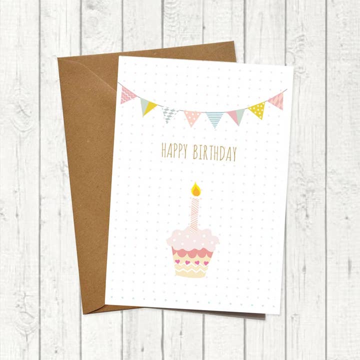 mimie & joe - Wholesale Birthday Card - Happy Birthday Cupcake folding card3