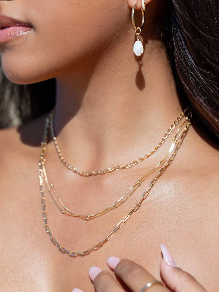 Guld fylld sfär Box kedja halsband - Kahiwa för wholesale av Ke Aloha Jewelry