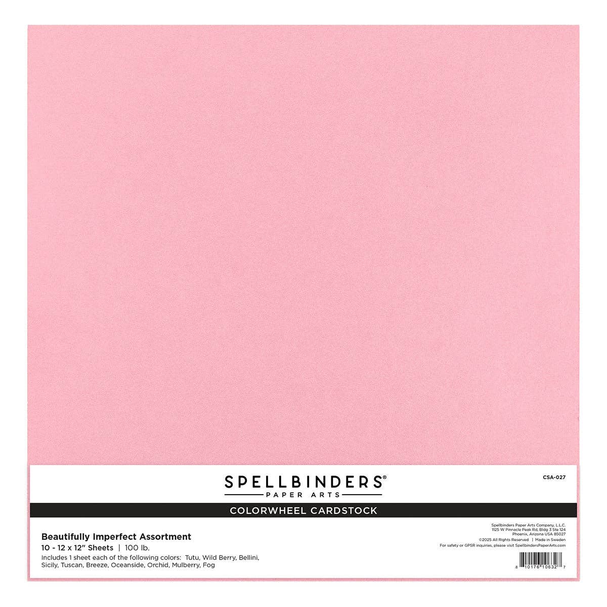 Hero Arts + Spellbinders Wholesale - Wholesale Cardstock - Beautifully Imperfect ColorWheel Cardstock 12 x 12" - 10 Sheets1