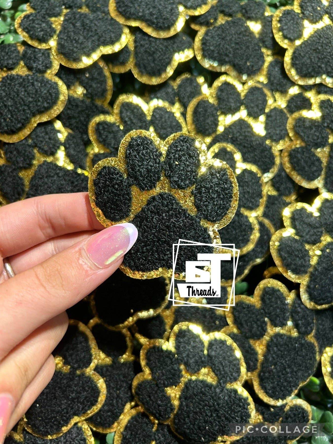 6j Threads LLC - Wholesale Patch - Chenille Paw Prints...Cap Patches Only1