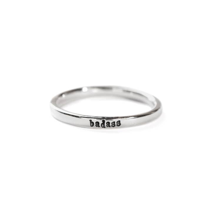 Badass Tiny Message Ring for wholesale by Everthine Jewelry