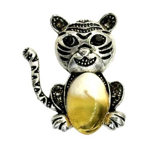 USA HANDMADE Cat Natural Amber Brooch Gift KIZIMA for wholesale by KIZIMA