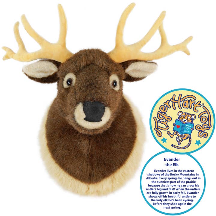 VIAHART Toy Co. – wholesale Stuffed/plush toy – Kids & baby – Evander the Elk Head | 25 Inch Stuffed Animal Plush