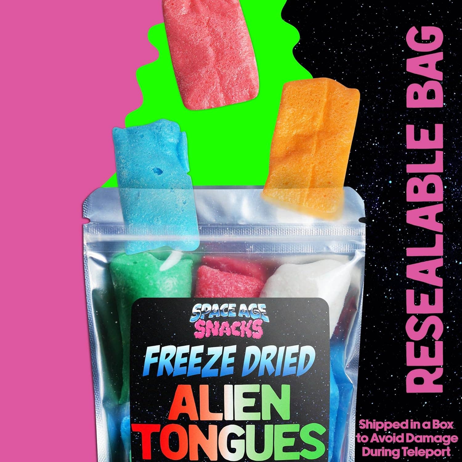 Space Age Snacks - Wholesale Hard Candy - Freeze Dried Alien Tongues (3.5 Ounce)2
