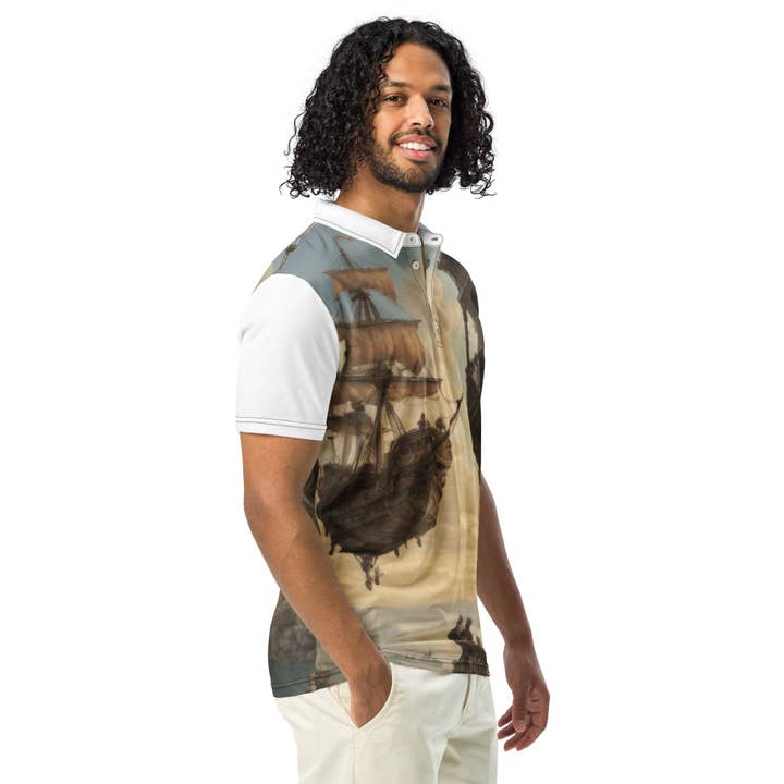 Polo ajusté pour homme pour la vente par Art by Tuula