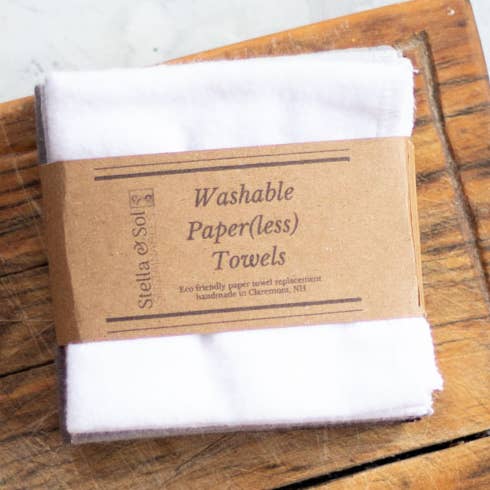 5 wasbare papieren handdoeken in grijstinten, papieren handdoeken zonder afval voor wholesale door Stella & Sol Sustainables