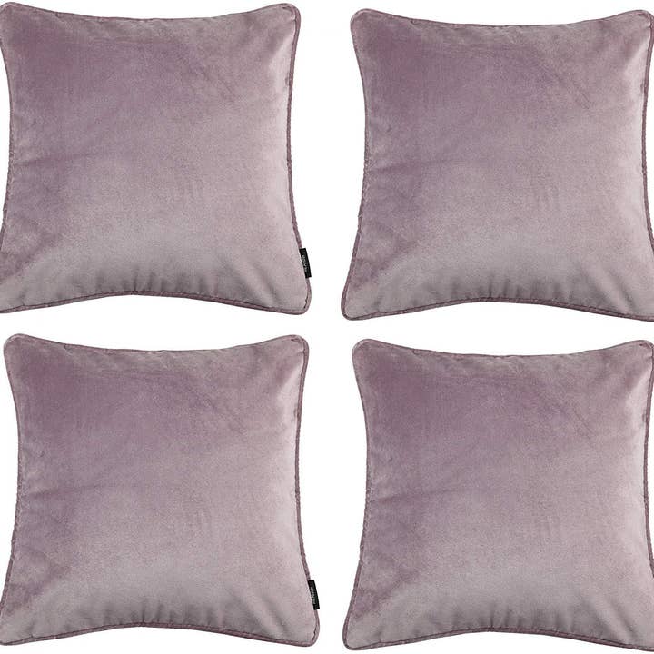 Mcalister textiles - Venta al por mayor Funda de cojín - Juegos de cojines de terciopelo morado lila mate 43 cm x 43 cm